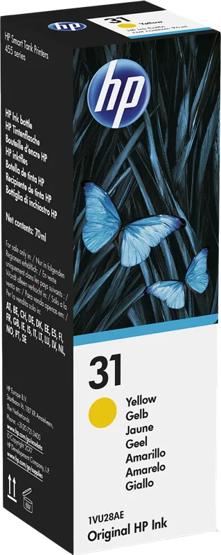 HP Tintenflasche Gelbe authentique HP 31 - 1VU28AE