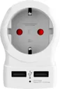 SKROSS Europe to USA Länderreiseadapter mit zwei USB-Anschlüssen