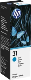 HP Bouteille d'encre cyan authentique HP 31 - 1VU26AE