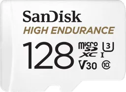SANDISK Carte mémoire Micro SDXC High Endurance - 128 Go - Blanc